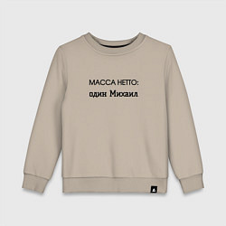 Детский свитшот Масса нетто михаил