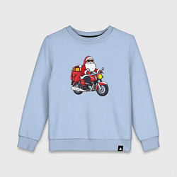 Детский свитшот Дед мороз на мотоцикле