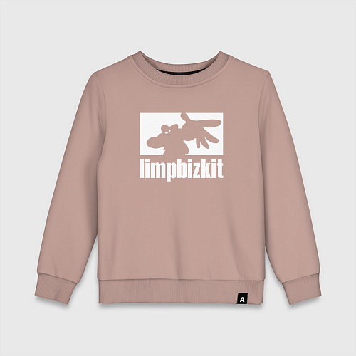 Детский свитшот Limp Bizkit - logo / Пыльно-розовый – фото 1