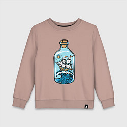 Детский свитшот Парусник в бутылке