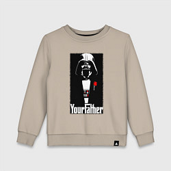 Свитшот хлопковый детский Крёстный отец Дарт Вейдер, цвет: миндальный