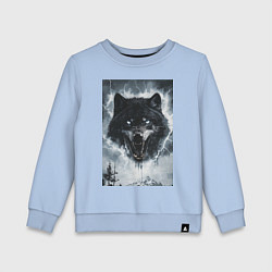 Детский свитшот Волк с оскаленной пастью