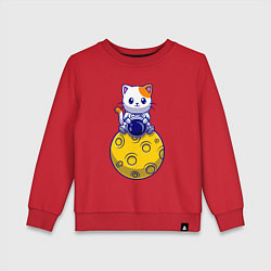 Детский свитшот Котик на луне