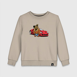 Детский свитшот Чиловый парень на красном автомобиле