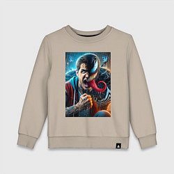 Детский свитшот Eddies transformation into Venom - ai art fantasy