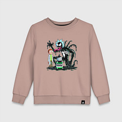 Детский свитшот Morty and Rick-Venom - ai art fantasy