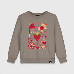 Детский свитшот Сердца коллаж