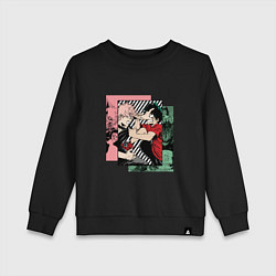 Свитшот хлопковый детский Моя геройская академия Бакуго и Деку, цвет: черный