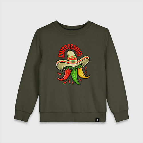 Детский свитшот Cinco de mayo / Хаки – фото 1
