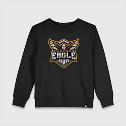 Свитшот хлопковый детский Eagle team, цвет: черный