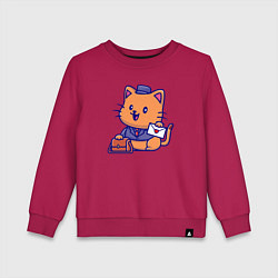 Детский свитшот Котик почтальон