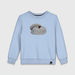 Свитшот хлопковый детский Спящий лебедь, цвет: мягкое небо