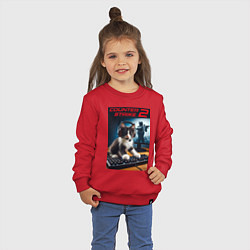 Свитшот хлопковый детский Counter strike 2 - kitten, цвет: красный — фото 2