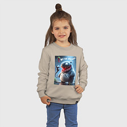 Свитшот хлопковый детский Ventotoro - we are Venom meme, цвет: миндальный — фото 2