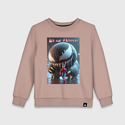 Детский свитшот Мультяшные Веном и человек паук - мем