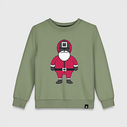 Свитшот хлопковый детский Squid game Santa, цвет: авокадо