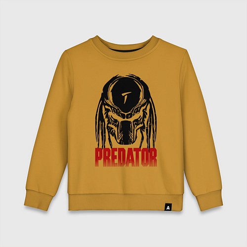 Детский свитшот Хищник - шлем / Горчичный – фото 1