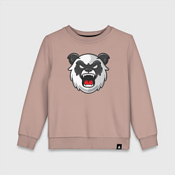 Свитшот хлопковый детский Angry panda, цвет: пыльно-розовый