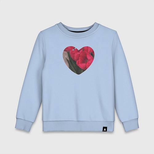 Детский свитшот Валентинка / Мягкое небо – фото 1