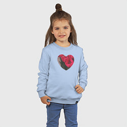 Свитшот хлопковый детский Валентинка, цвет: мягкое небо — фото 2