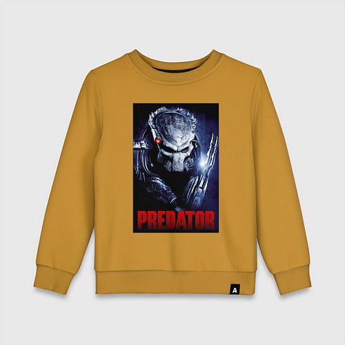 Детский свитшот Predator in the helmet / Горчичный – фото 1