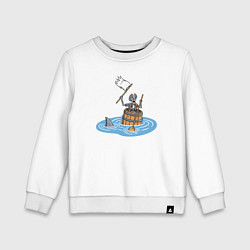 Детский свитшот Скелет в бочке