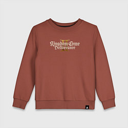 Свитшот хлопковый детский Kingdom Come Deliverance 2 logo, цвет: кирпичный
