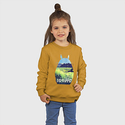 Свитшот хлопковый детский Nature Totoro, цвет: горчичный — фото 2