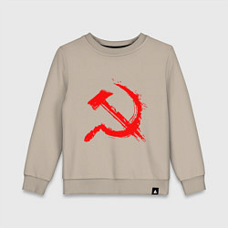 Детский свитшот Sickle and hammer red paint