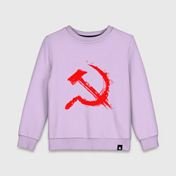 Детский свитшот Sickle and hammer red paint