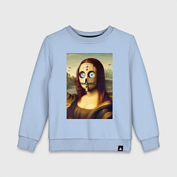 Детский свитшот Mona Lisa in a mask - steampunk