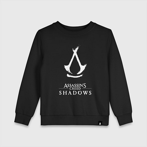 Детский свитшот Assassins creed - shadows white / Черный – фото 1