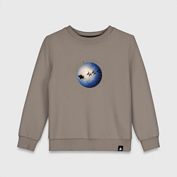 Детский свитшот Санта на оленях - темный