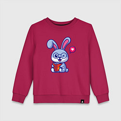 Детский свитшот Читающий зайка