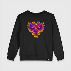 Свитшот хлопковый детский Violet owl, цвет: черный