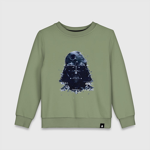 Детский свитшот Дарт вейдер мазайка / Авокадо – фото 1