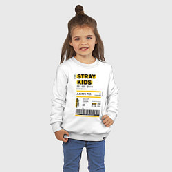Свитшот хлопковый детский Stray kids ticket, цвет: белый — фото 2