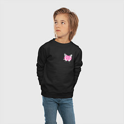 Свитшот хлопковый детский Butterfly graffiti, цвет: черный — фото 2