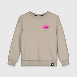 Свитшот хлопковый детский Rock the butterfly, цвет: миндальный