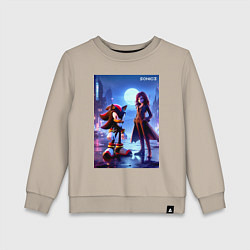 Свитшот хлопковый детский Shadow and Shadow-Maria, цвет: миндальный