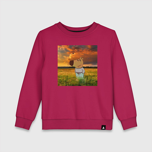 Детский свитшот Чисто чилловый парень / Маджента – фото 1