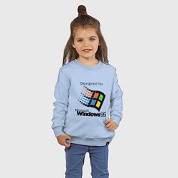 Свитшот хлопковый детский Предназначен для windows 95, цвет: мягкое небо — фото 2