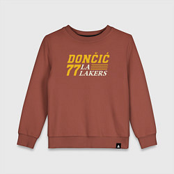 Свитшот хлопковый детский Doncic - LA Lakers, цвет: кирпичный