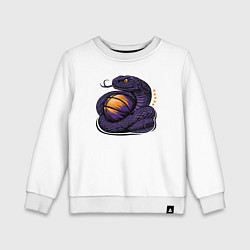 Свитшот хлопковый детский Black mamba basketball, цвет: белый