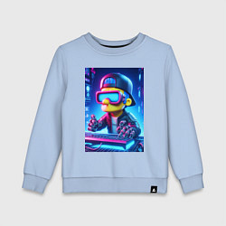 Детский свитшот Барт Симпсон - киберпанк