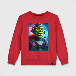 Детский свитшот Cool Shrek - cyberpunk