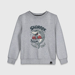 Свитшот хлопковый детский Shark team, цвет: меланж