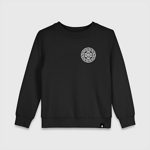 Детский свитшот Символика славянского Белобога / Черный – фото 1