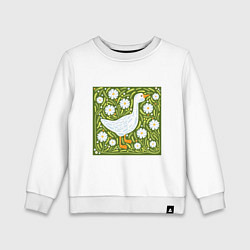 Детский свитшот Гусь в ромашках