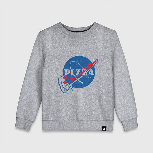 Детский свитшот Пицца / Меланж – фото 1